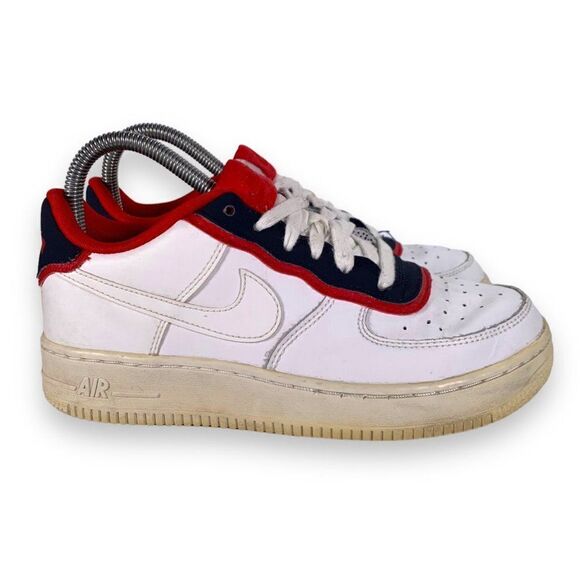 Nike Air Force 1 AF1 LV8 White / Blue / Red BV1084-101 Youth 4.5 Women's 6 - Picture 4 of 12
